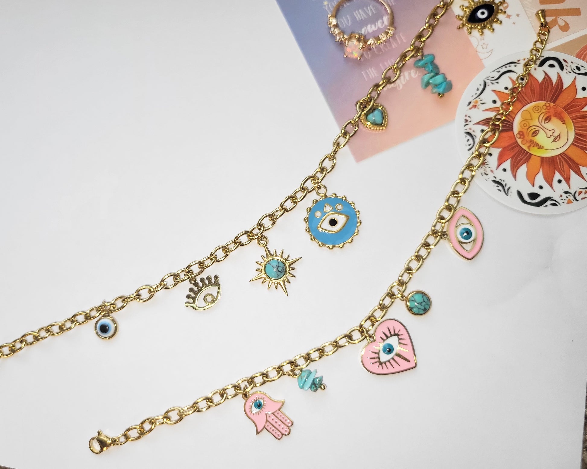 Evil Eye of Protection Bracelet & Necklace Set