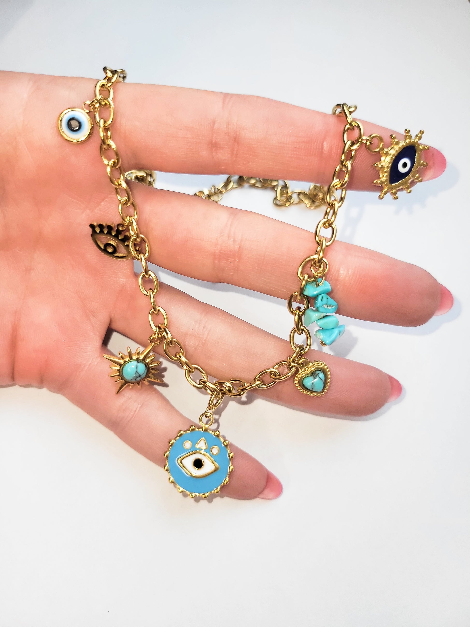 Evil Eye of Protection Necklace - Blue